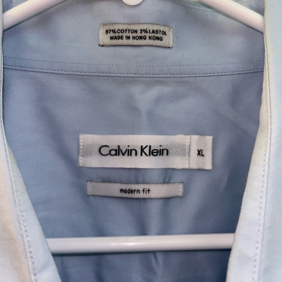 Light Blue Calvin Klein Long Sleeve Button Down - Picture 2 of 2